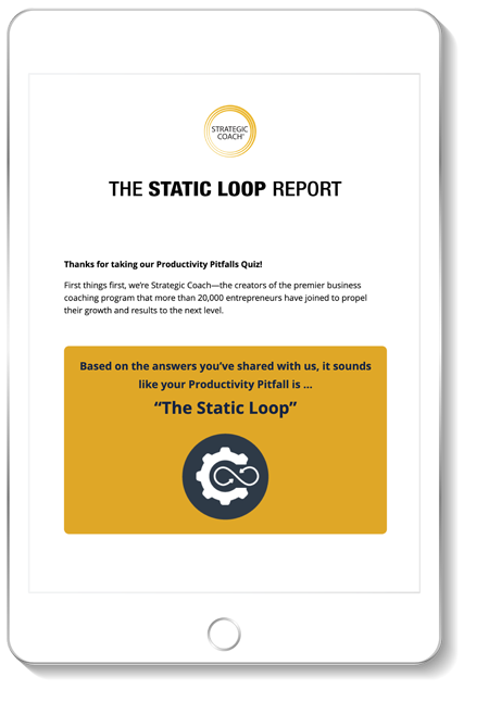 Productivity Quiz Report on Tablet